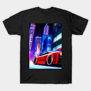 Sports car in Big City T-Shirt